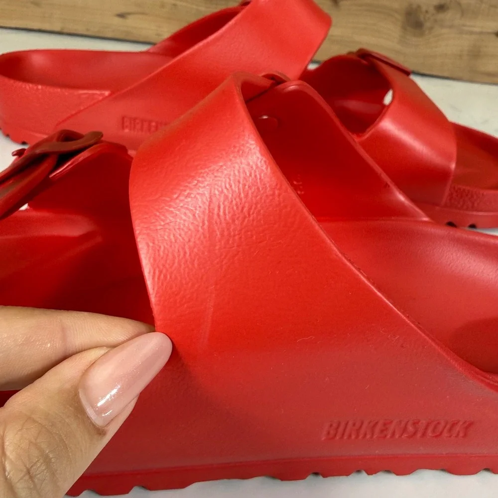 Birkenstock Arizona Essentials EVA Red Sandals Mens 13 EU 46 Waterproof Slides